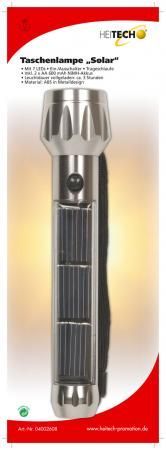 Image of Heitech 7 LED Flashlight *Solar* Metal 19cm (IT7041)